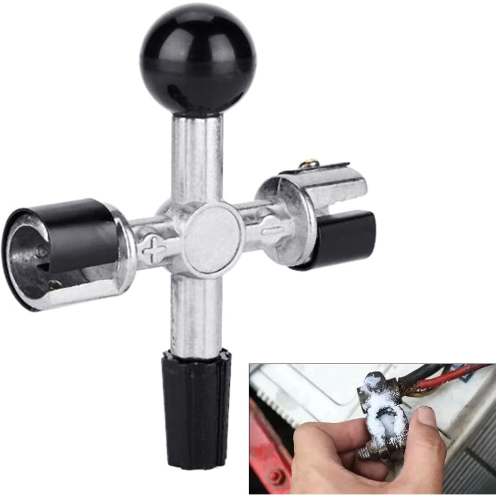 Automotive 4-Way Battery Post and Terminal Cleaner