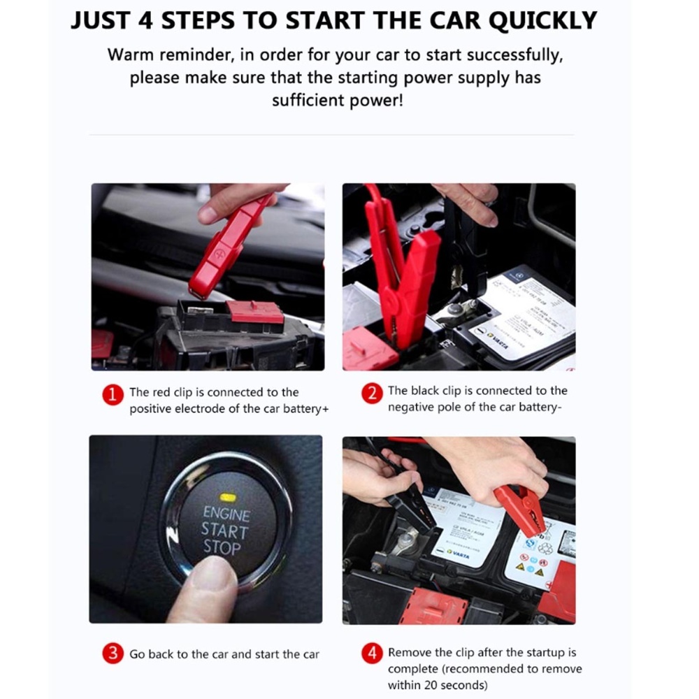 12V 2000A Jump Starter with Air Compressor (24000mAh)