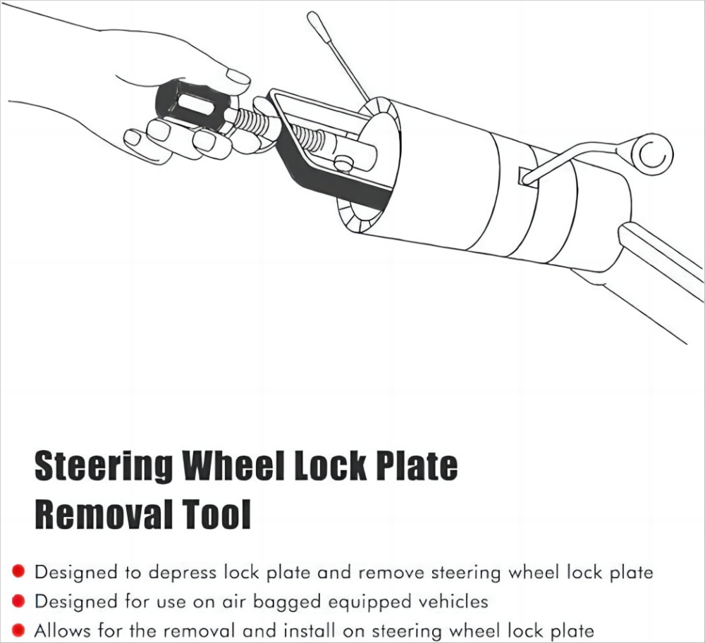 Steering wheel Lock plate puller
