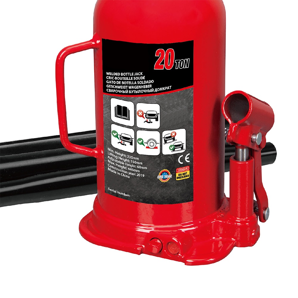 Welded Bottle Jack with Steel Base