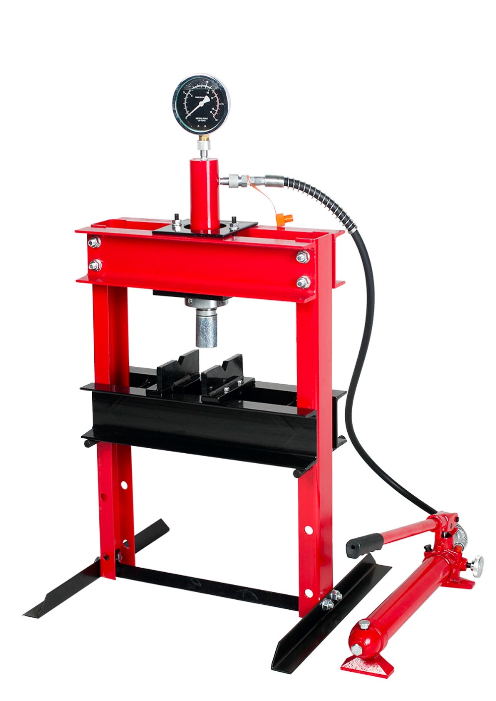 Shop Press with Double Speed Manual Pump and Gauge