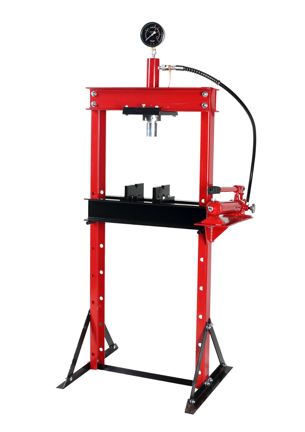 Shop Press with Double Speed Manual Pump and Gauge