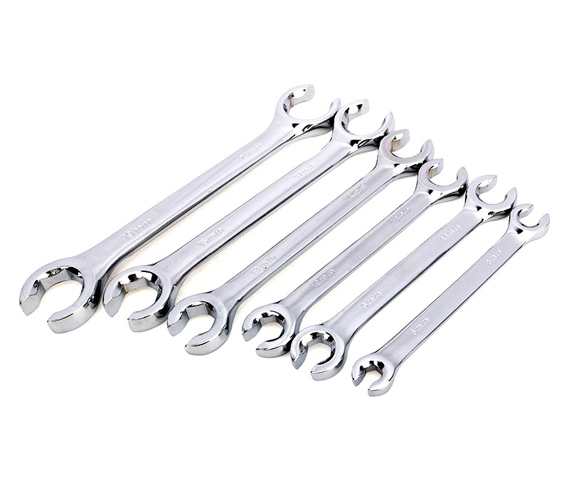 Hex shaped heads metric flare nut wrench oil tube spanner