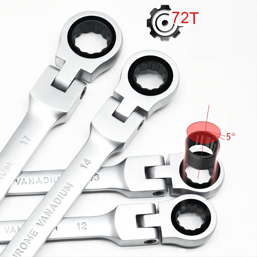 Reversible Gear Wrench Flexible head