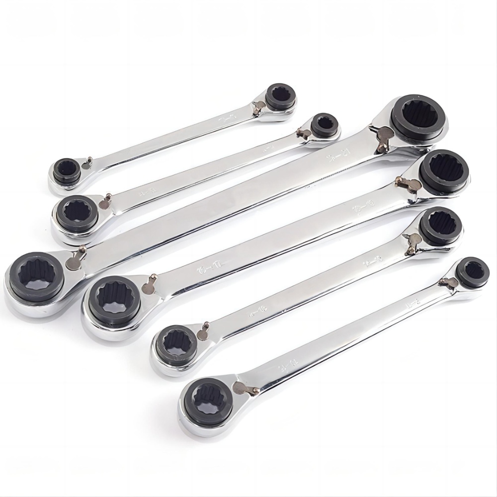 Double Ring Gear Wrench/4-IN-1 Reversible Type