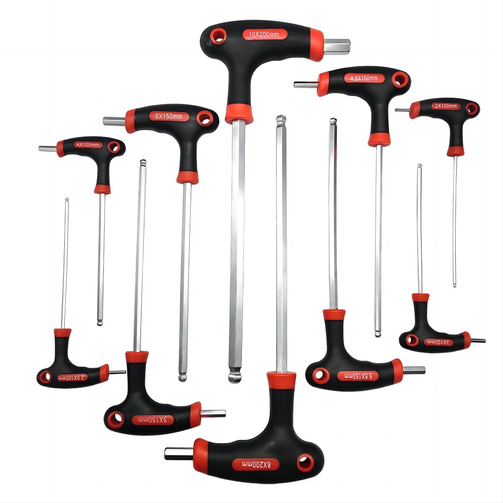 10pcs T-Handle Hex Key Set