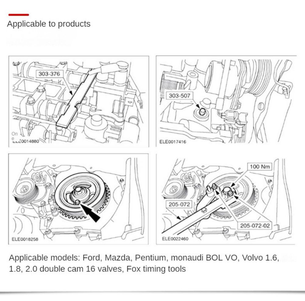 5pcs Engine Timing Tool Set for Ford