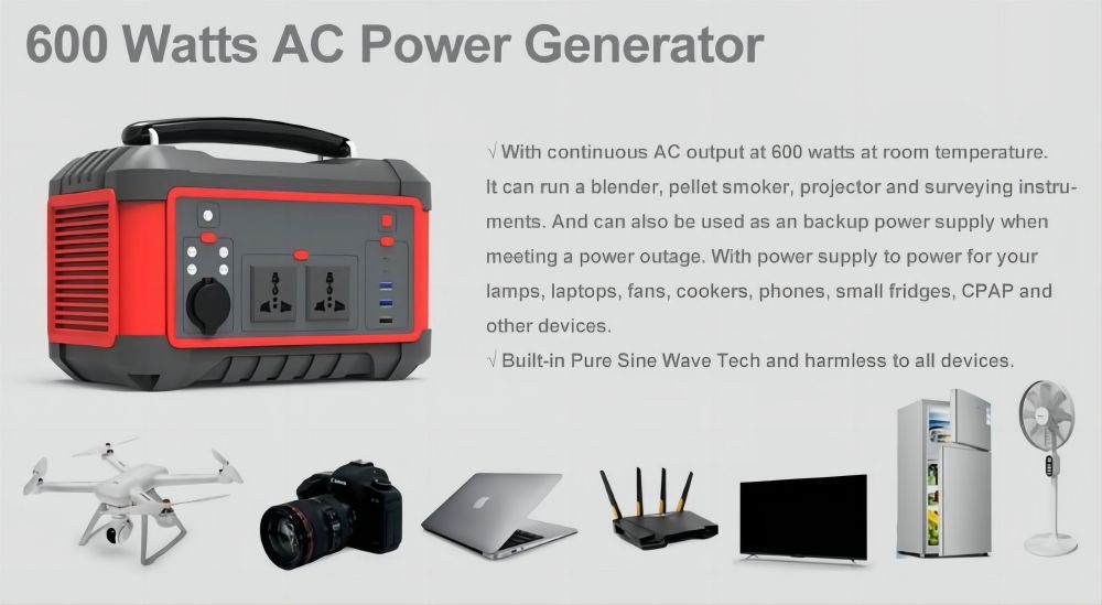 500W Portable Solar Power Station