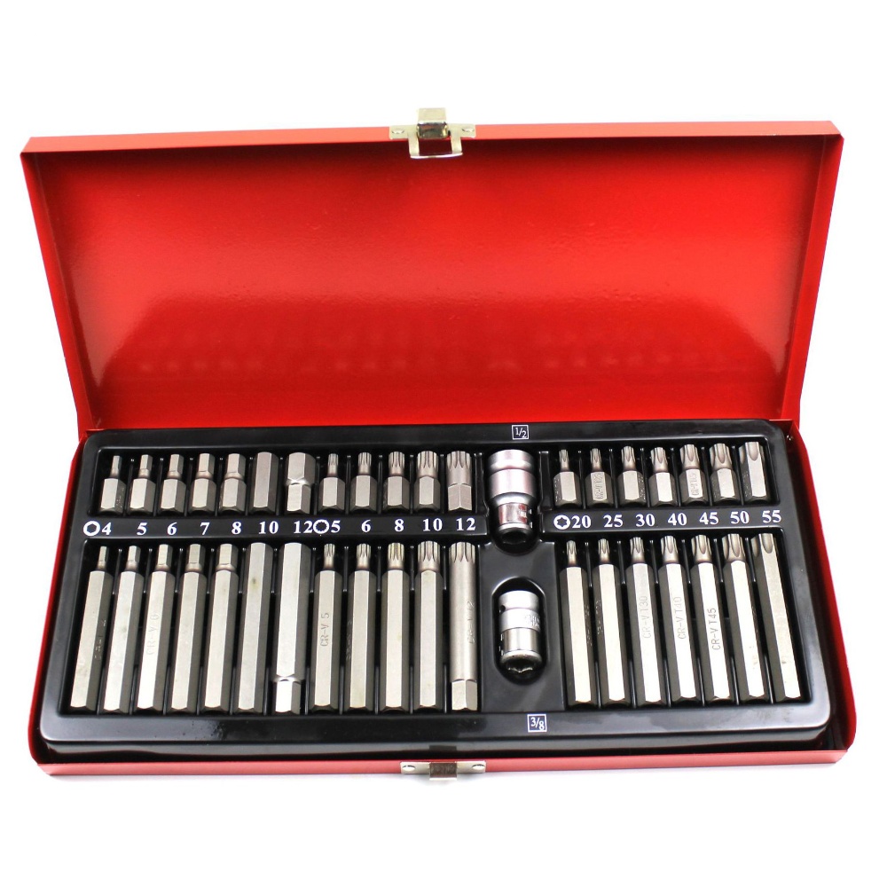 40pcs Torx Bit Set 3/8"&1/2"Dr