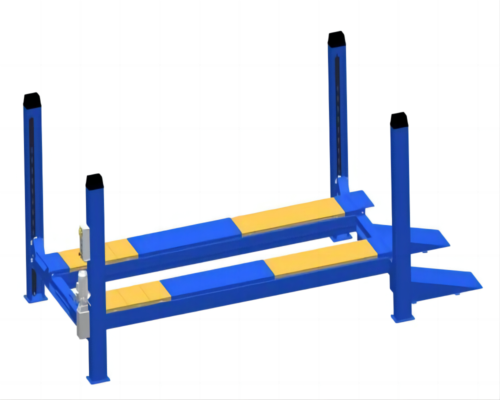 Heavy duty four post lift for four-wheel alignment
