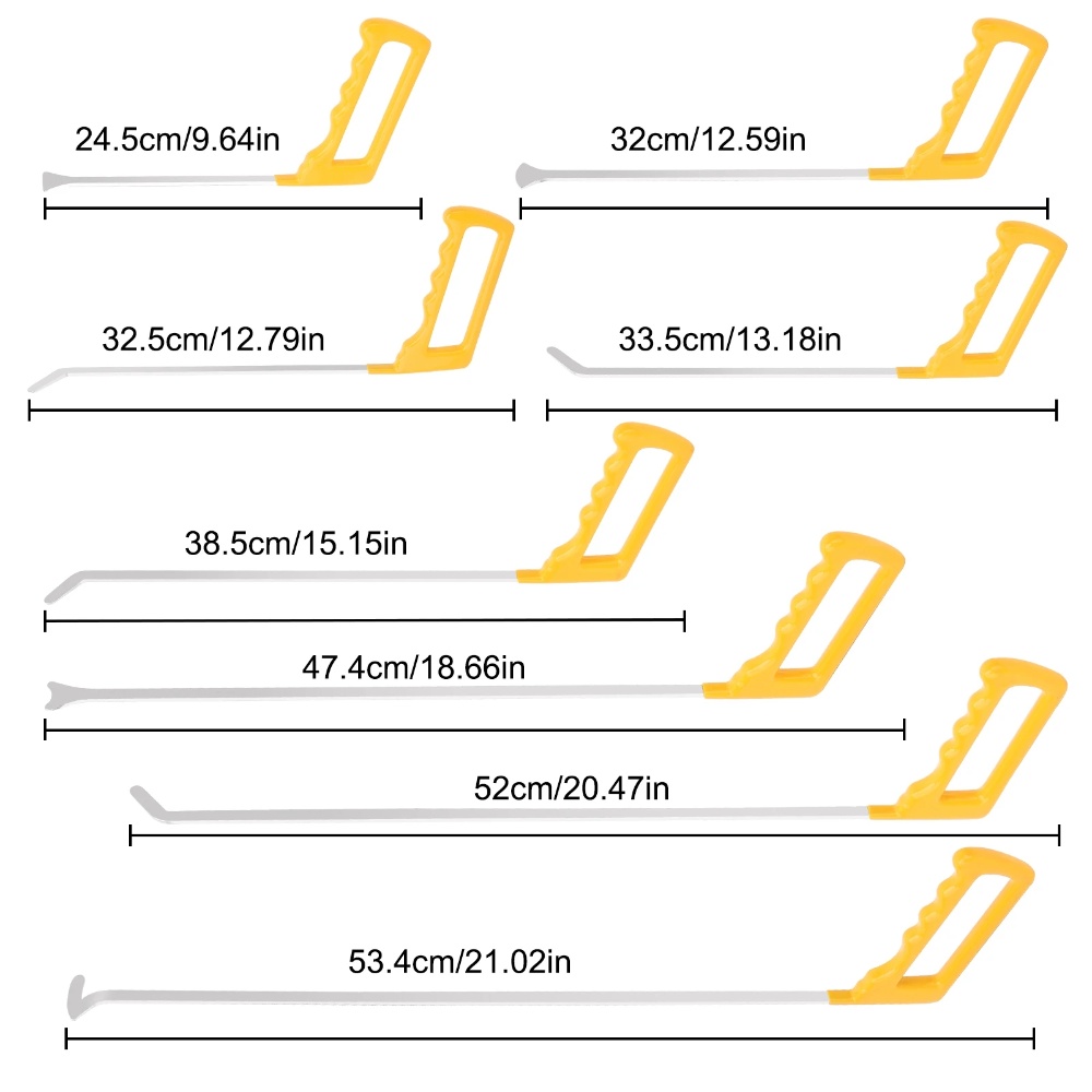 8pcs Professional Hook Rods For Paintless Car Dent Remover