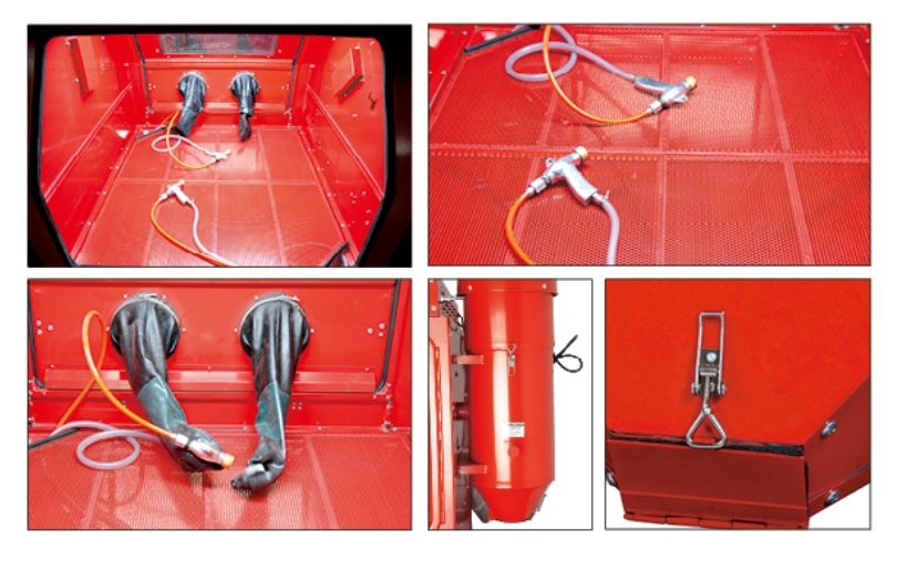 1200L Cabinet Sandblaster with Dual Working Position