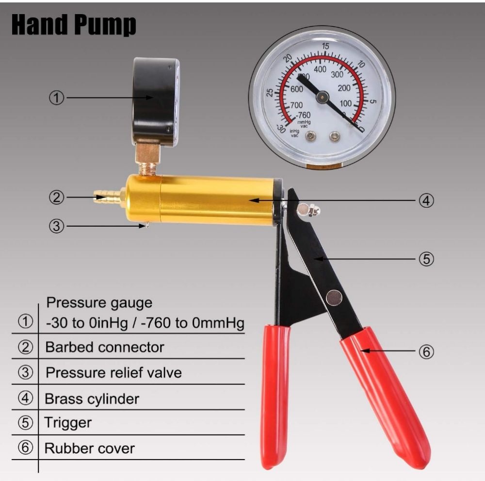 Brake Bleeder & Vacuum Pump Tester Kit