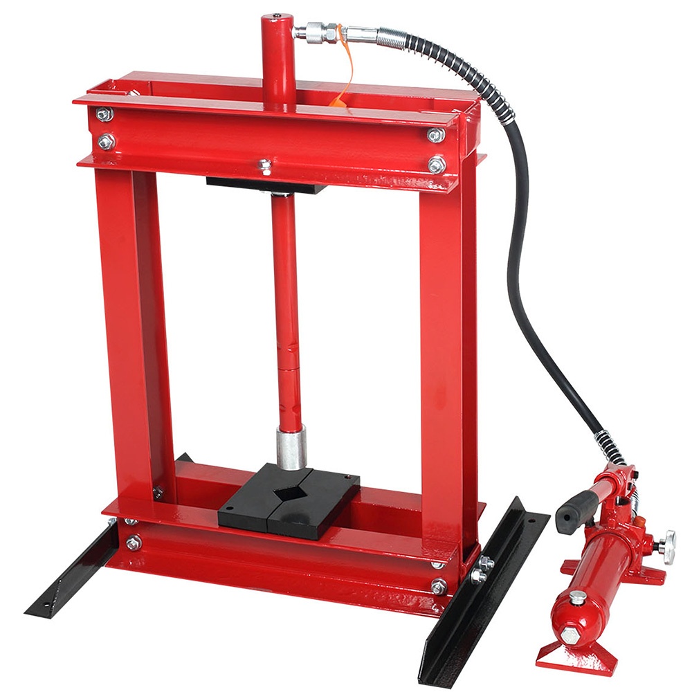 Hydraulic Shop Press with Manual Pump and Gauge