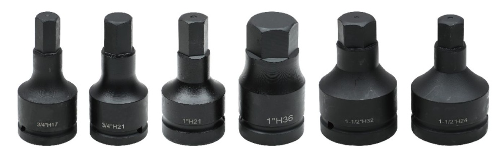 3/4" & 1" & 1-1/2" Hex Impact Socket Bit