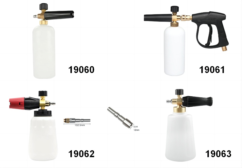 Pneumatic foam spary pot and spray gun