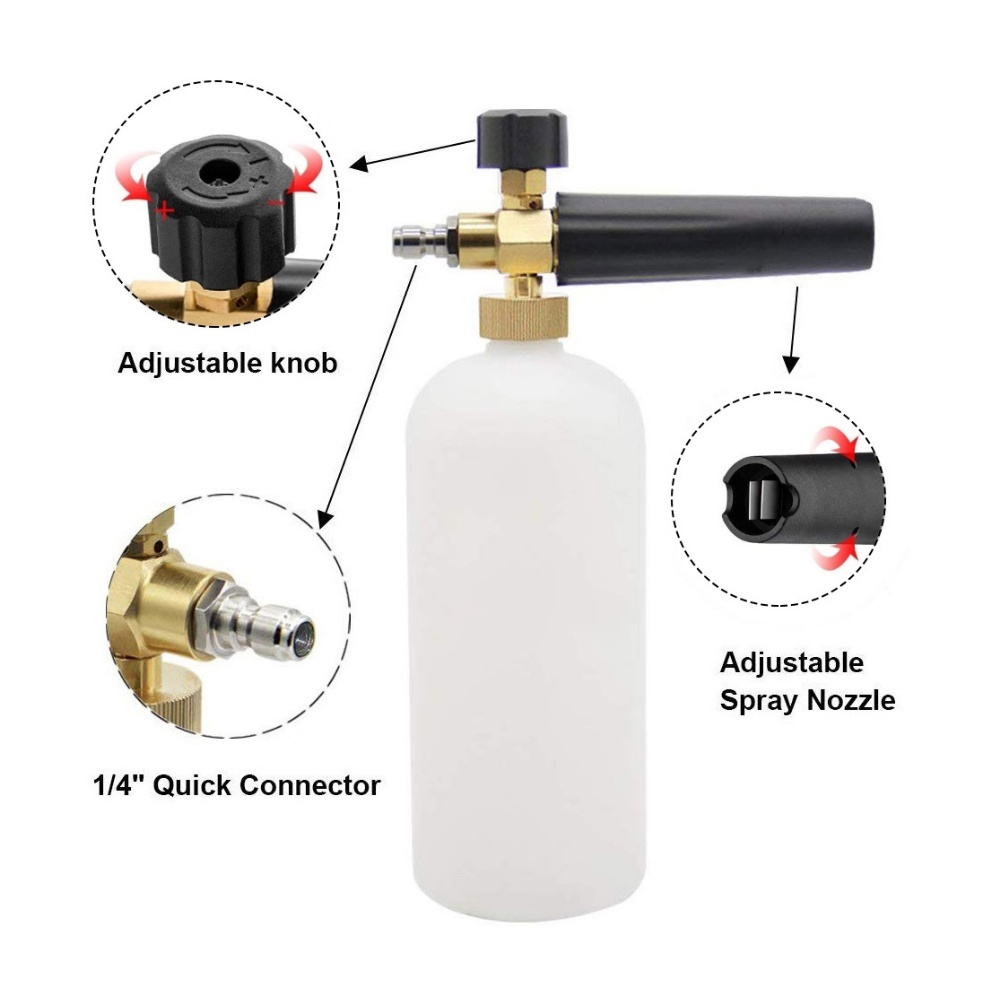 Pneumatic foam spary pot and spray gun