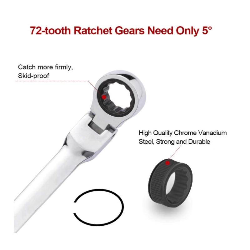 Double Ring Gear Wrench/Flexible double ring
