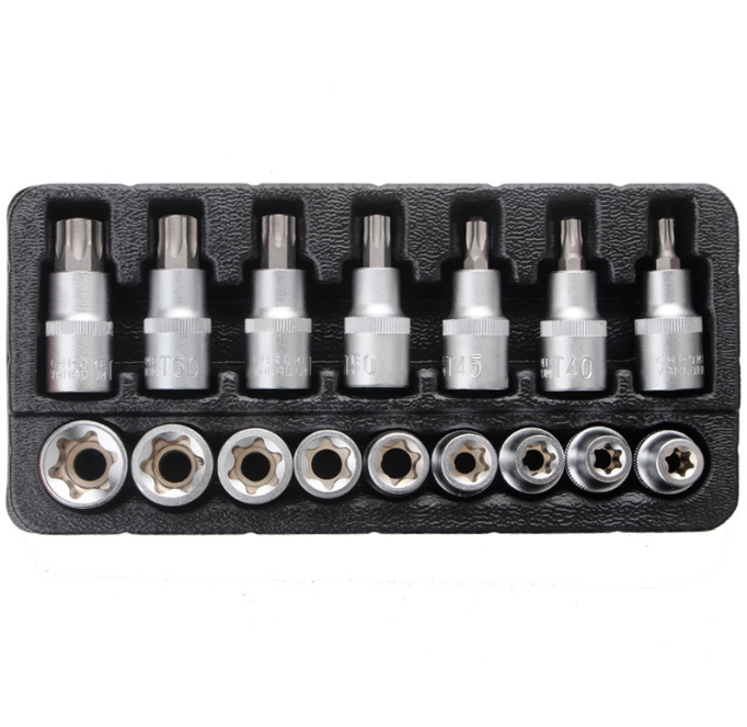 16pcs Torx Bit Set 1/2"Dr