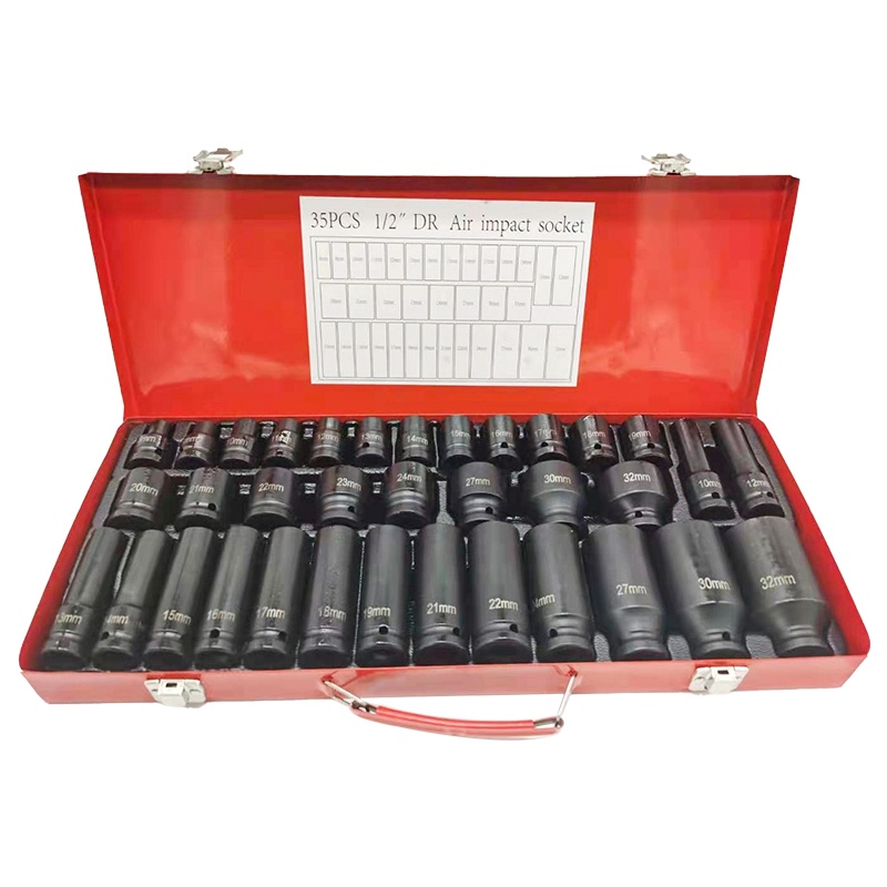 35PCS Impact Deep Socket Set 1/2"Dr