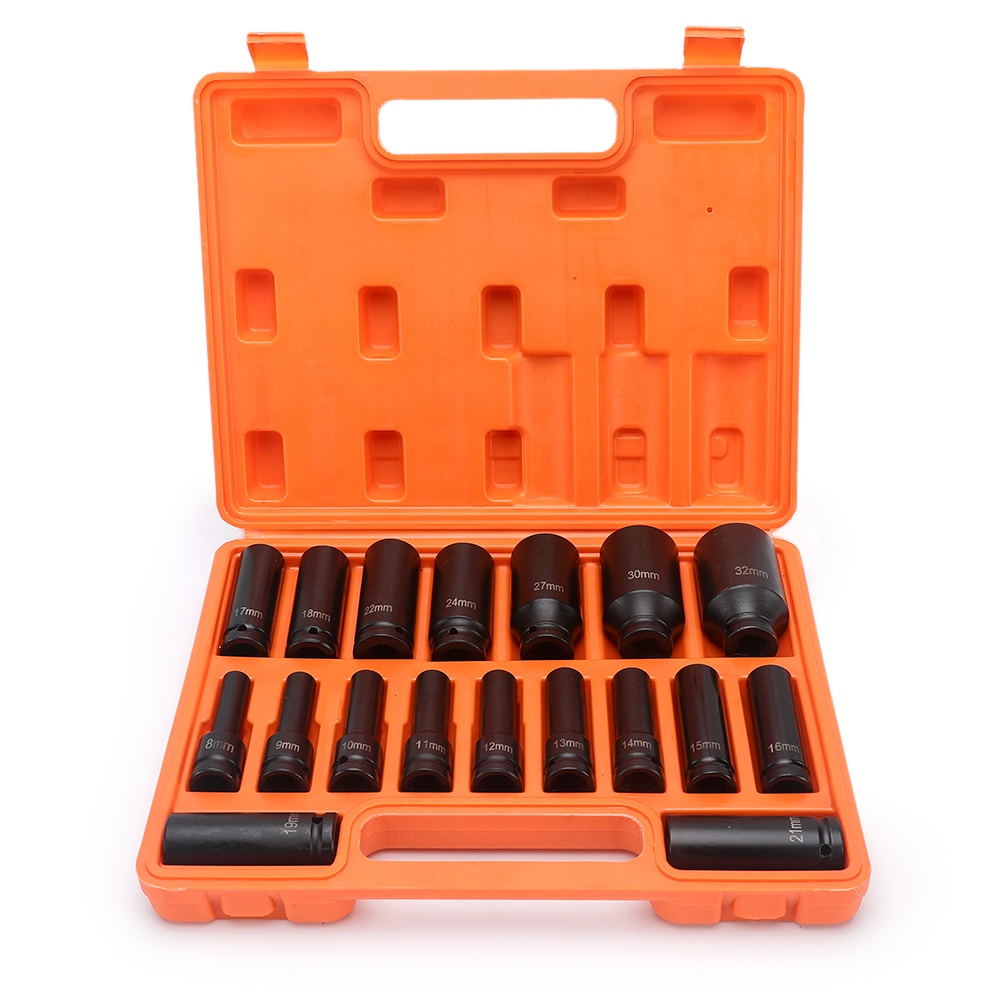 15PCS/ 18PCS Impact Deep Socket Set 1/2"Dr