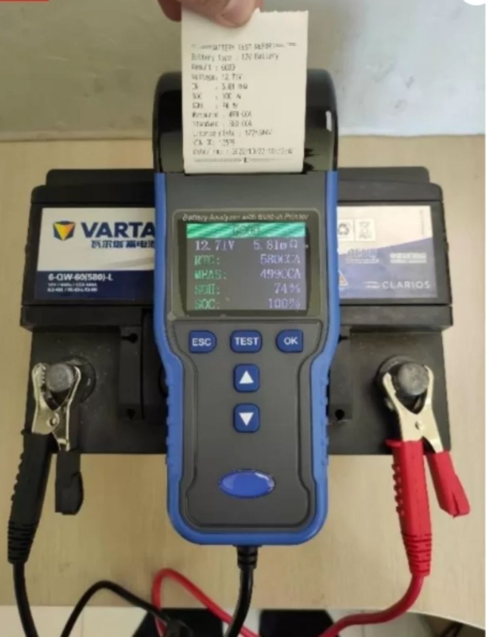 12V/24V Automotive Battery Tester with Built-in Printer
