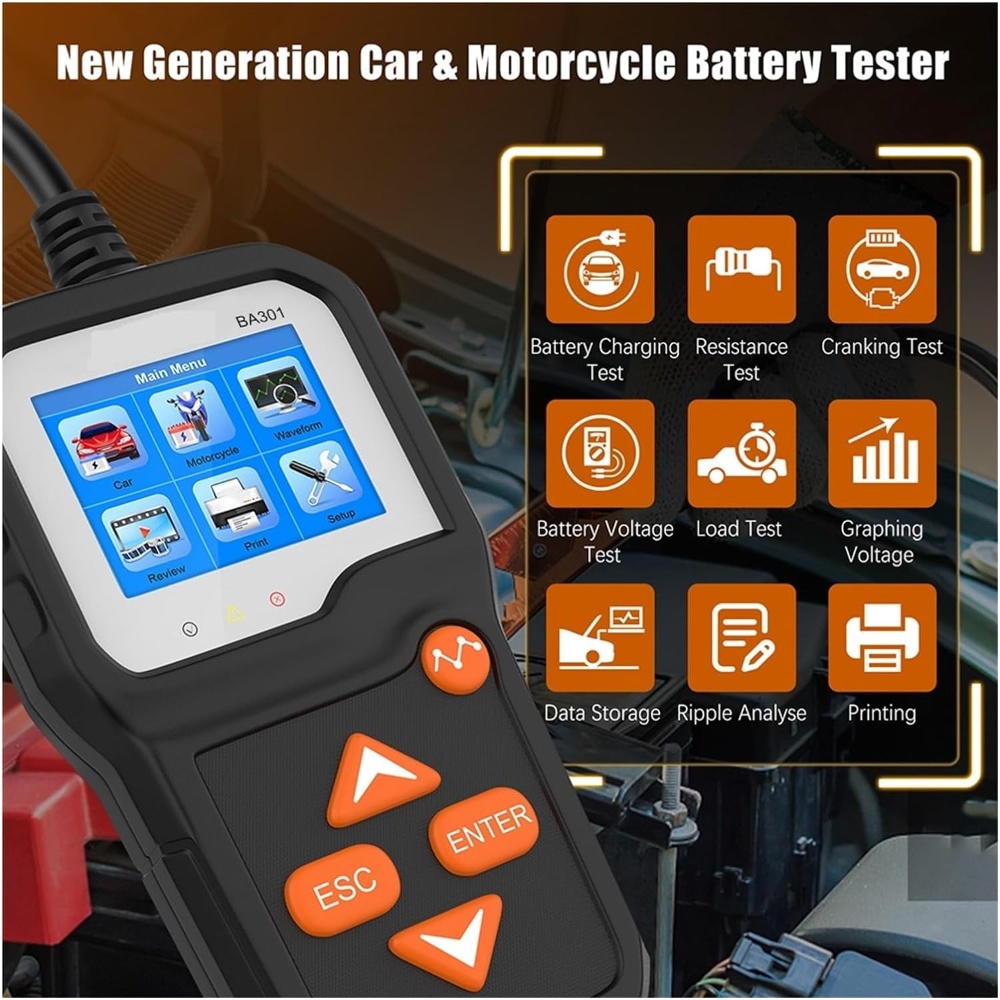 6V/12V Automotive Battery Tester for Lead Acid Battery