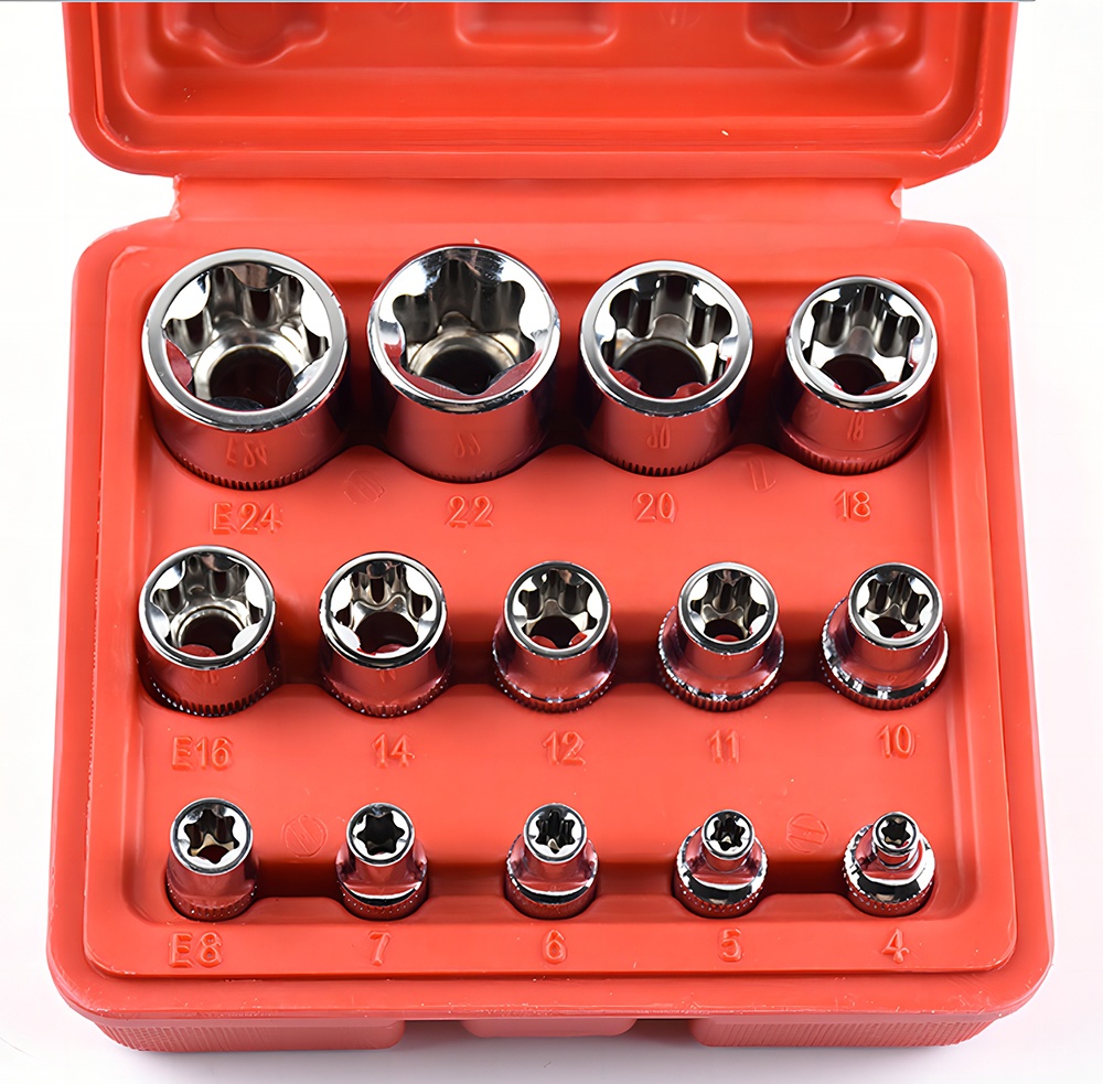 14PCS Torx Star Female Bit Socket wrench Set