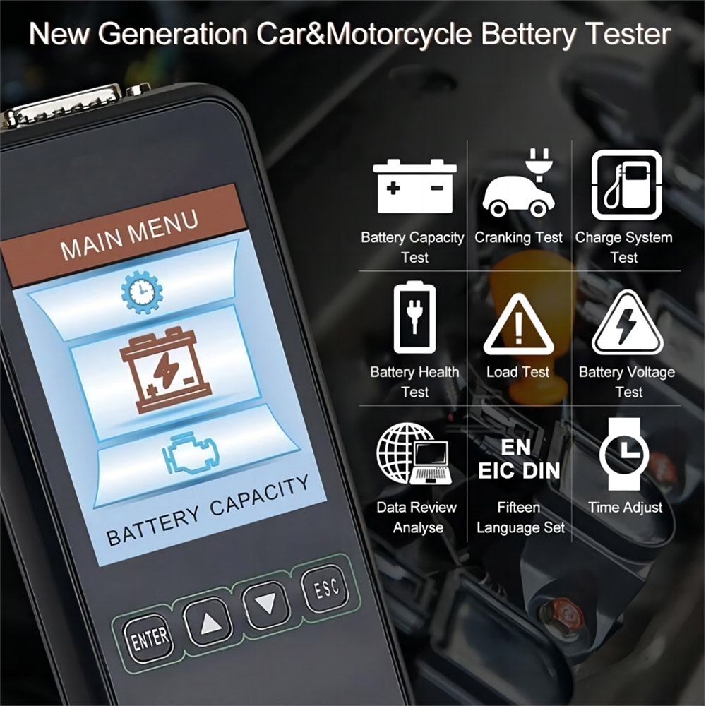12V/24V Automotive Battery Tester for Lead Acid Battery