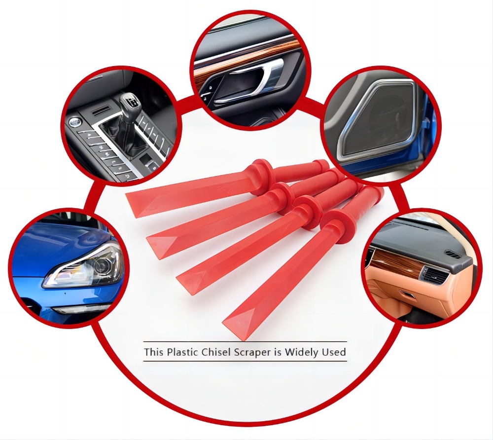4PC Plastic Scraper Set Trim Scraper Tools Non-Marring Scraper Set