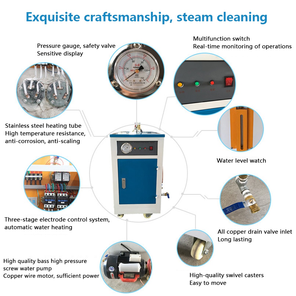 Low Energy Consumption 12KW Fully Automatic Electric Heated Steam Generator