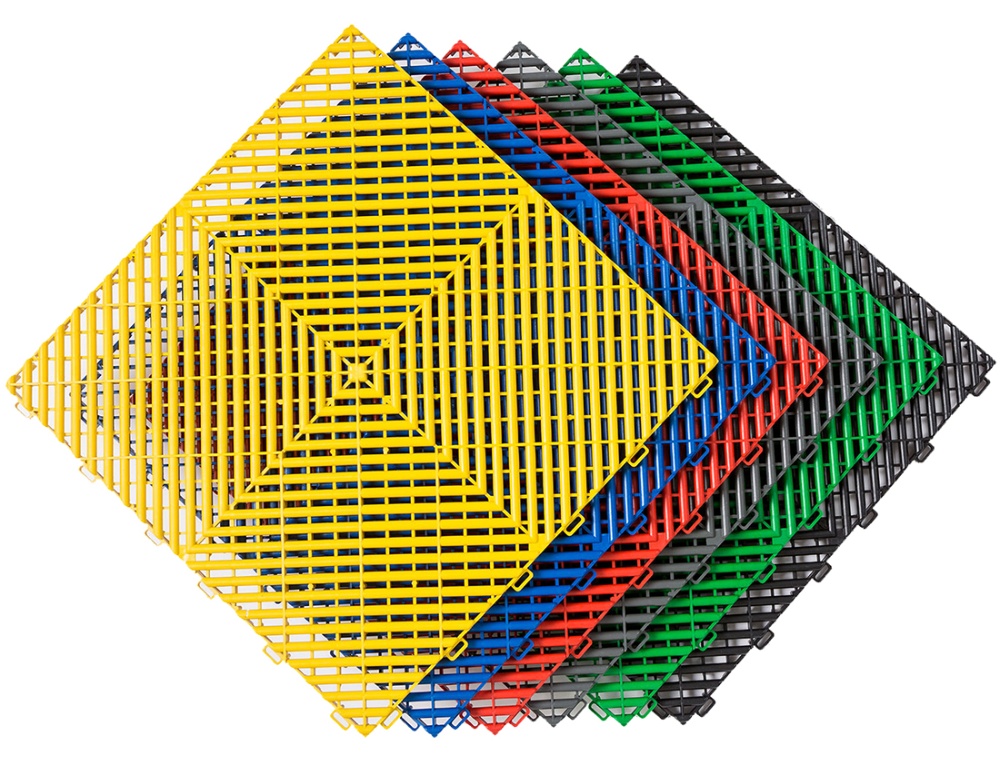 Multicolor Car Wash Splicing Grille Plastic PP Garage Floor For Car Wash Equipment