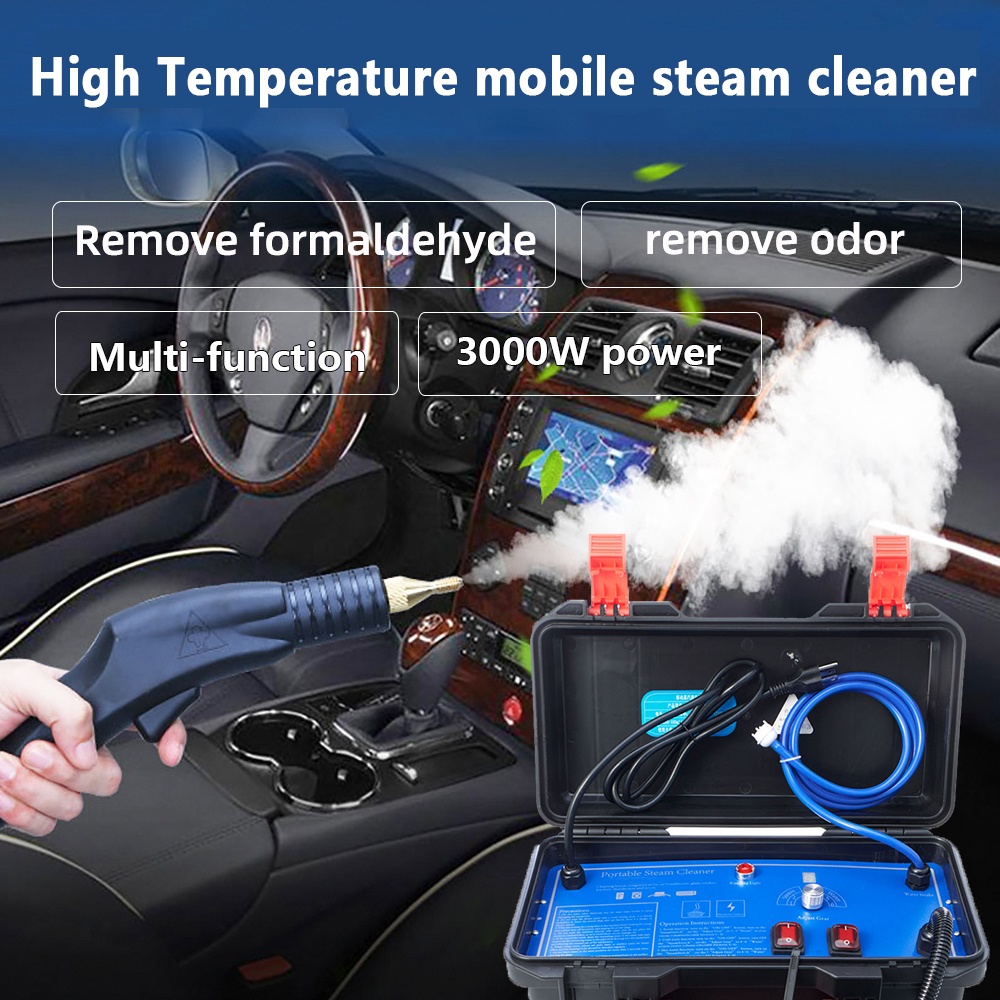 3000W Car Cleaning Machine Air Conditioner High Temperature Portable Pressure Steam Cleaner