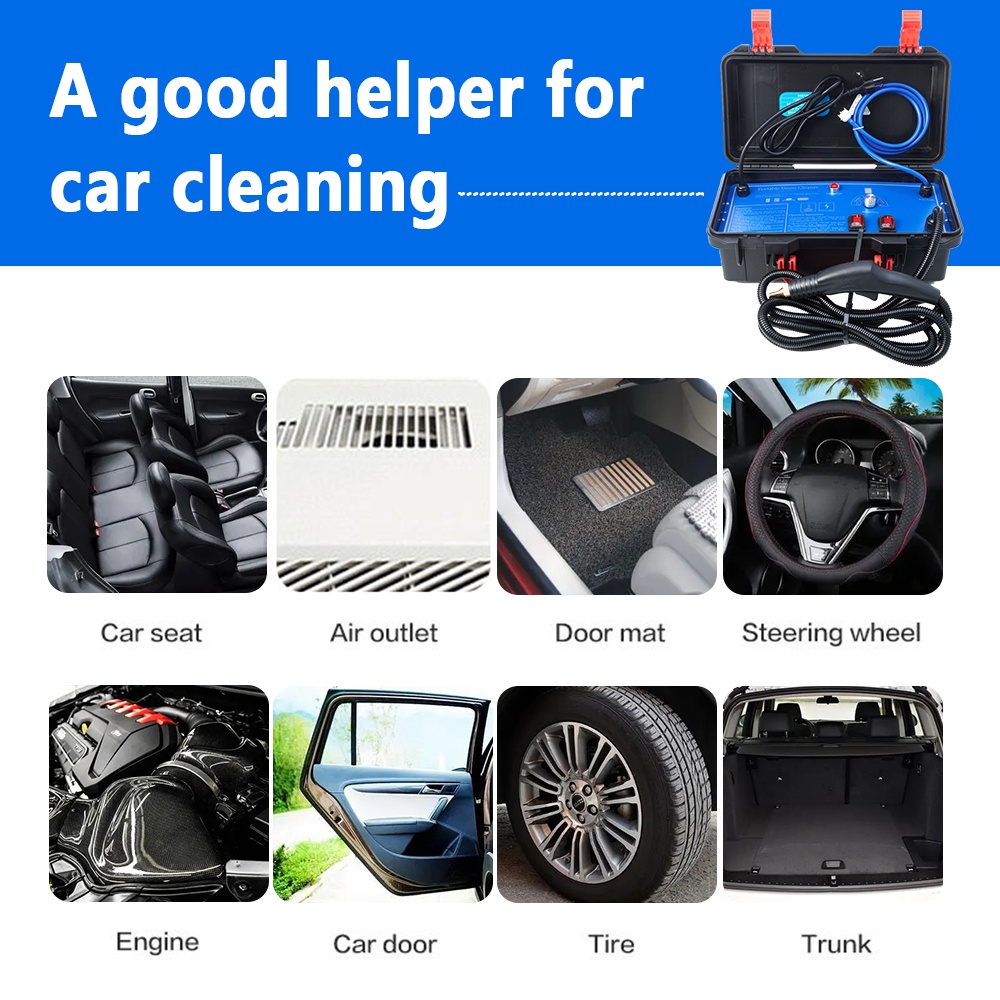 3000W Car Cleaning Machine Air Conditioner High Temperature Portable Pressure Steam Cleaner