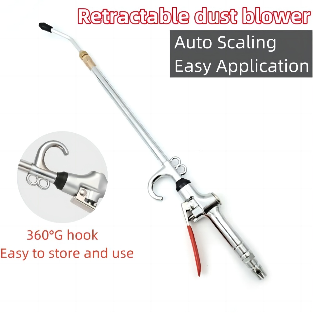 Retractable Long Nozzle Pneumatic Dust Blows Tool Gun Air Duster Blow Gun