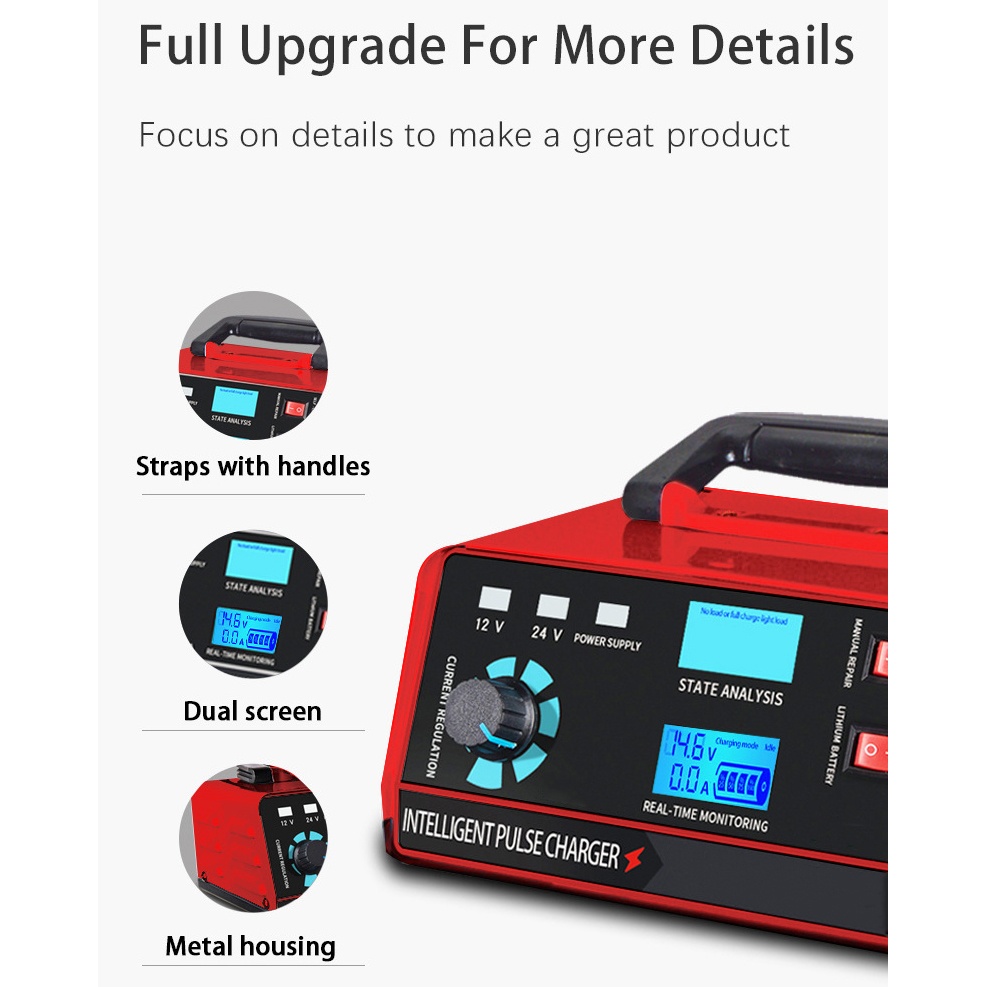 12V/24V Smart Battery Charger Ordinary/ Lithium Battery