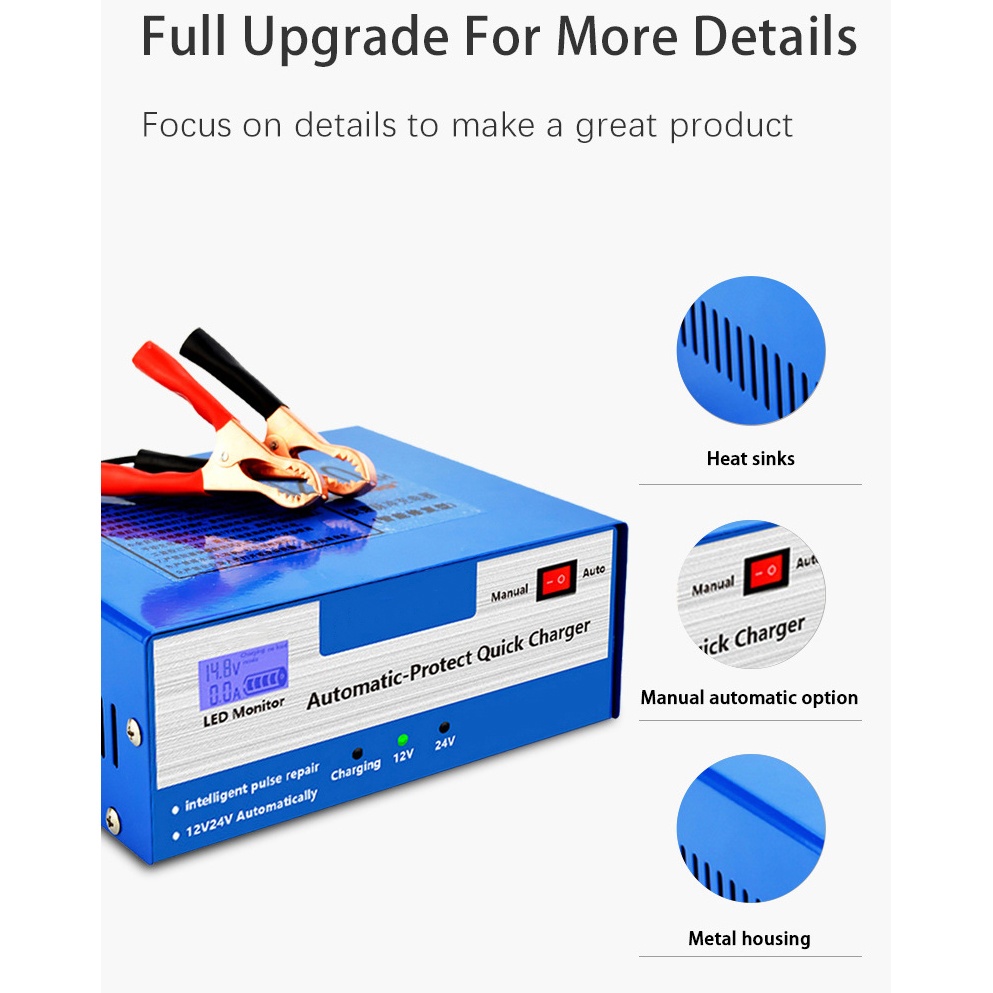 12V/24V Battery Charger Pulse Repair Quick Charger