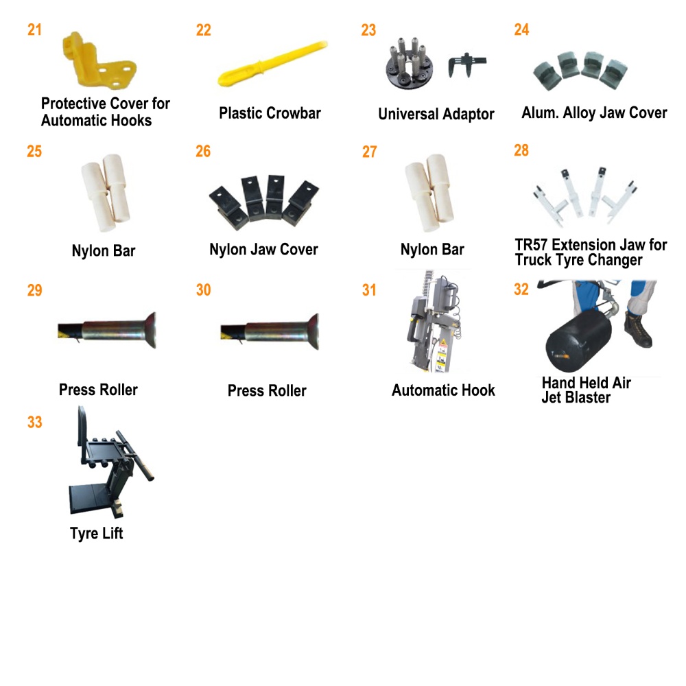 Optional Accessories for Car Tire Changer