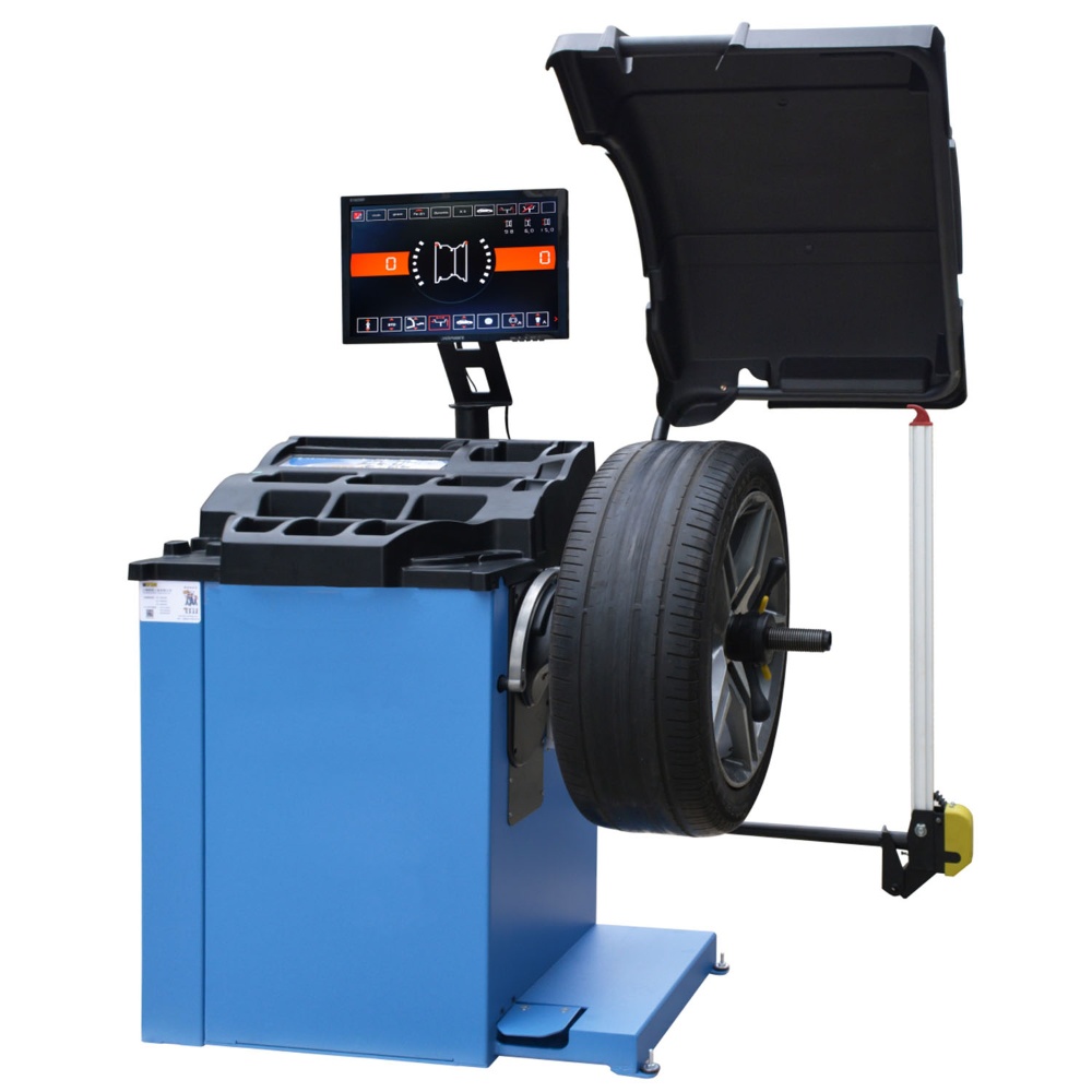 LCD Wheel Balancer with Foot Brake for 1'' to 28'' Tyres