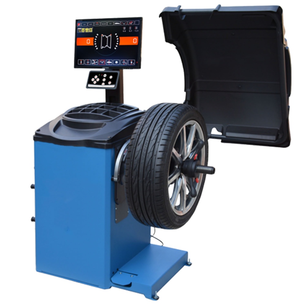 LCD Wheel Balancer with Foot Brake for 1'' to 28'' Tyres