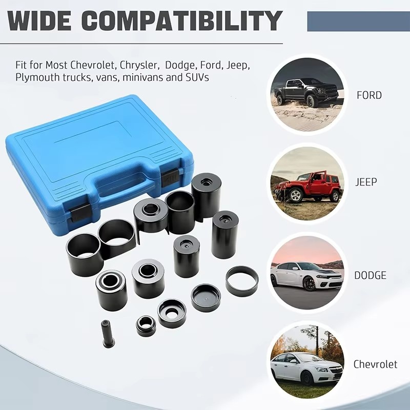 14pcs Master Ball Joint Service Adapter Set Compatible for Ball Joint Replacement and Repair