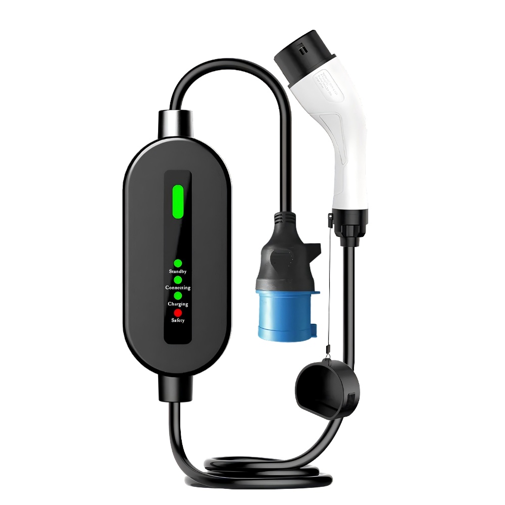 CEE Plug Portable Smart EV Charger For Electric Vehicle Charging