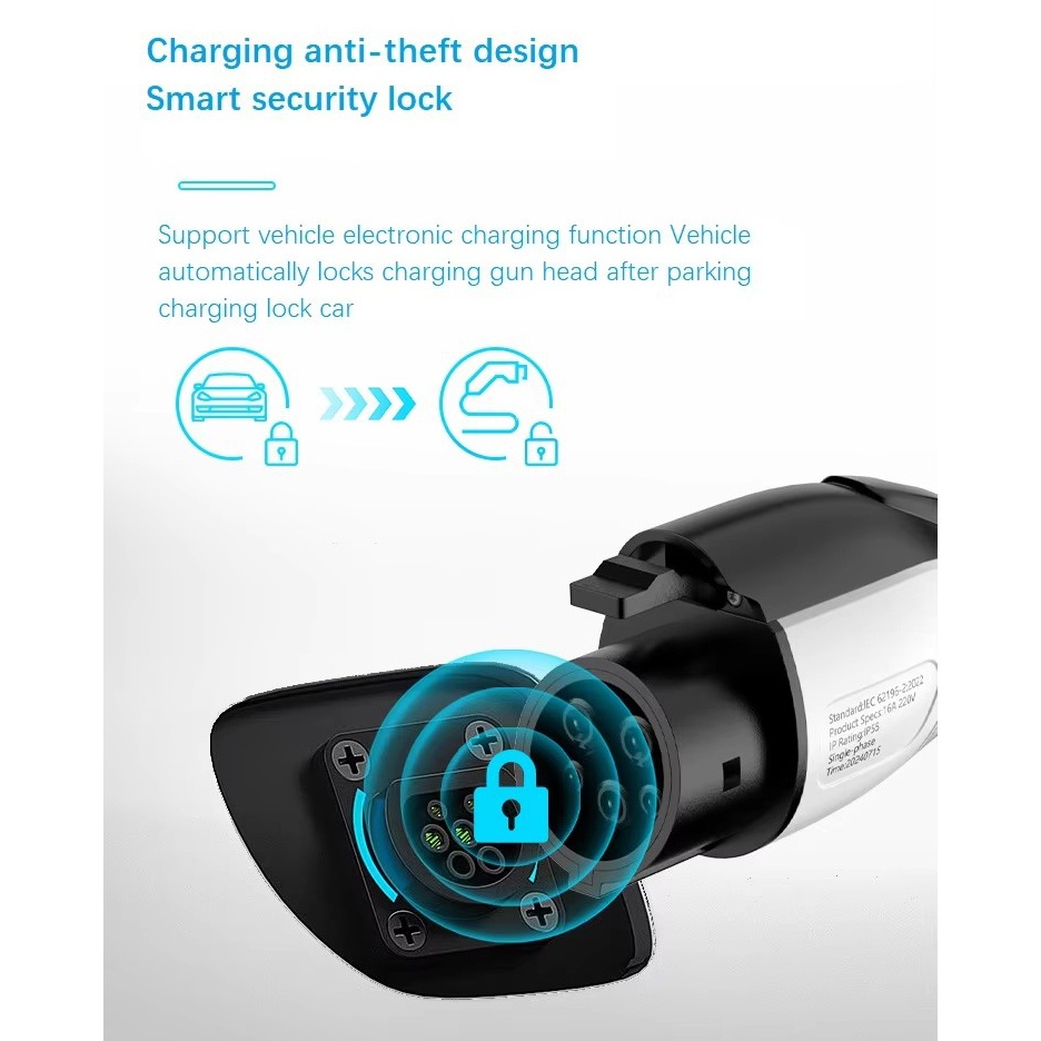 CEE Plug Portable Smart EV Charger For Electric Vehicle Charging