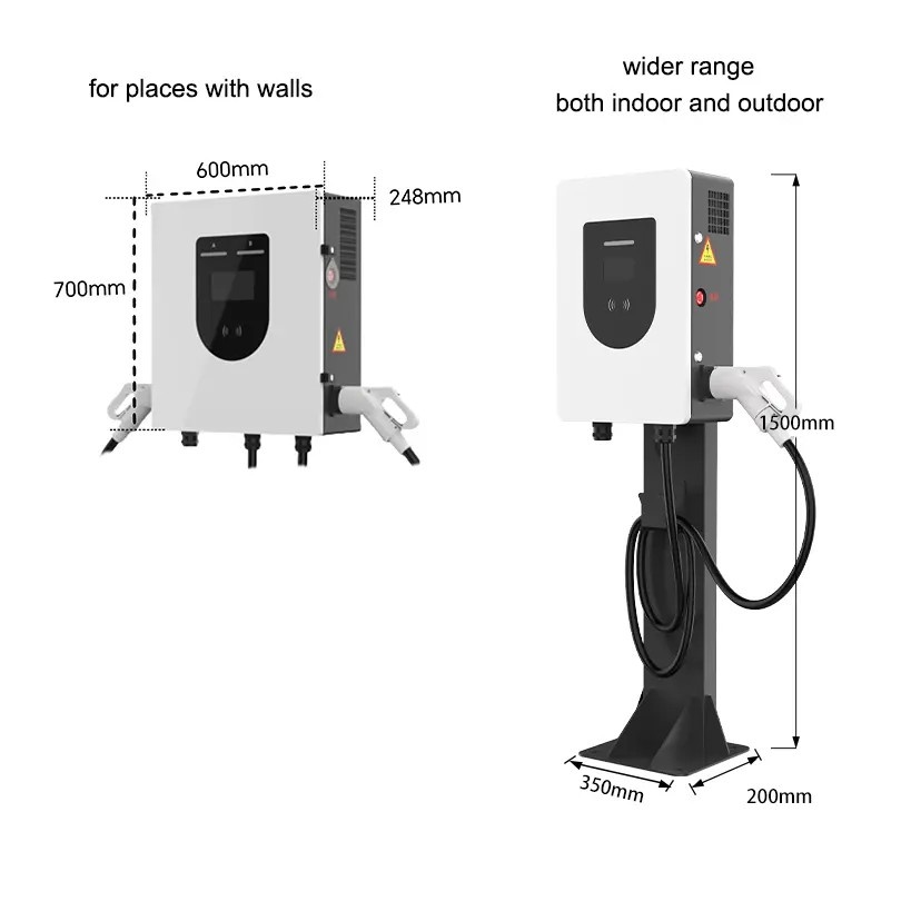 30kw 40kw Wall Mounted EU Dual Plug EV Charger
