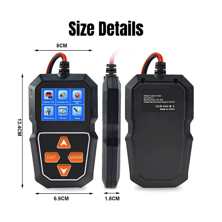 6V/12V Automotive Battery Tester for Lead Acid Battery