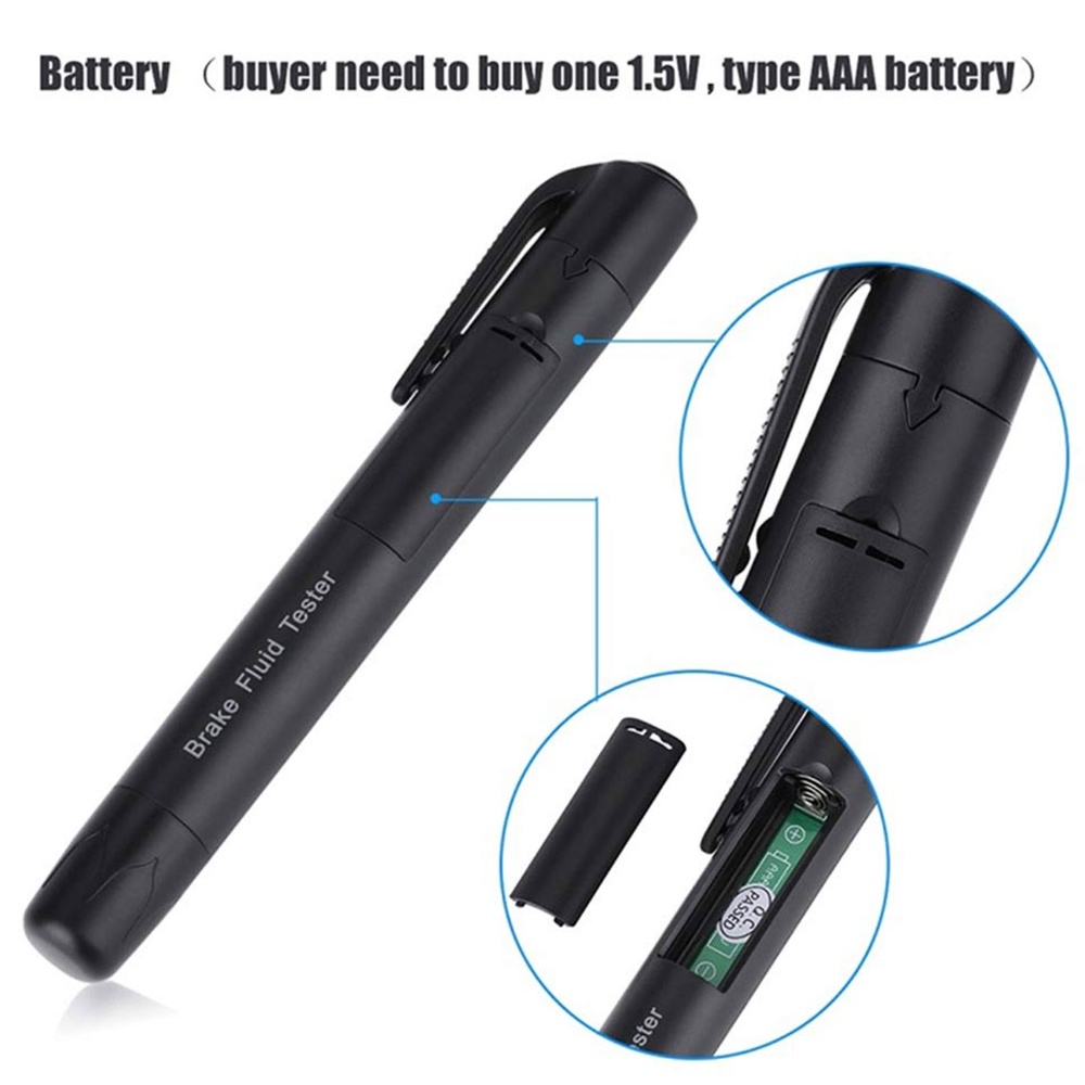 Automotive Brake Fluid Tester with 5 LED Indicators