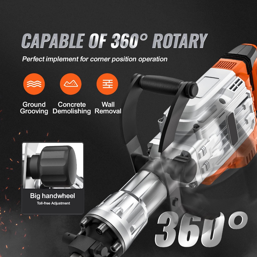 Industrial Electric Demolition Hammer Breaker Jack Hammer Tool Drilling Machine
