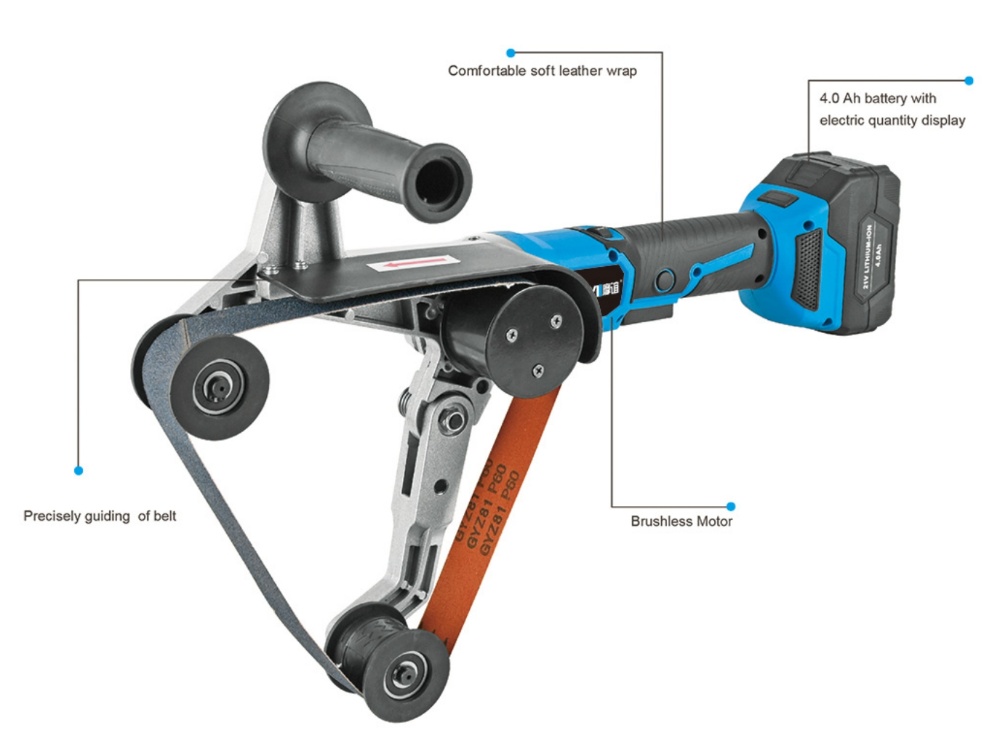 Brushless DC Tube Belt Sander and Polisher