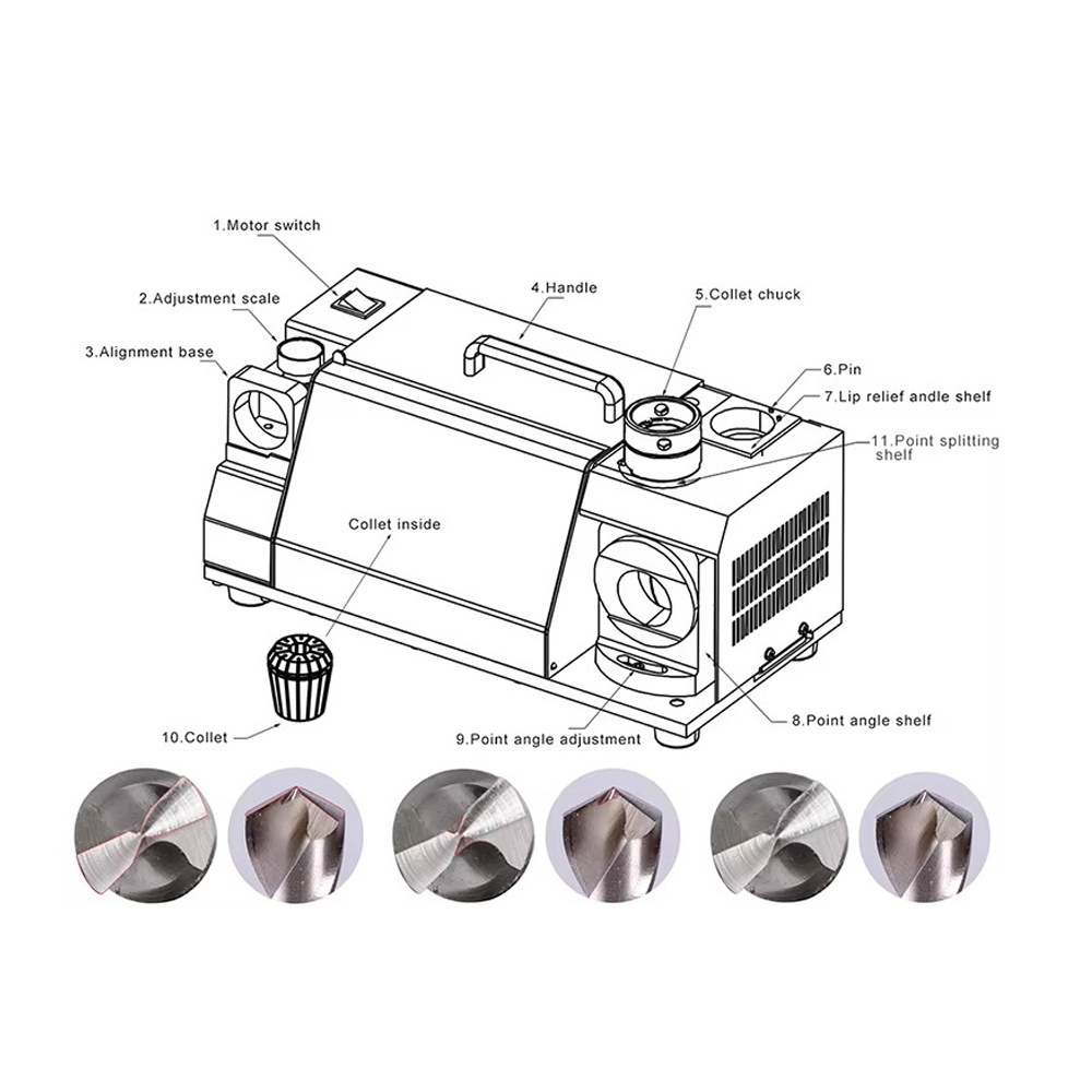Portable Drill Bit Re-Sharpener