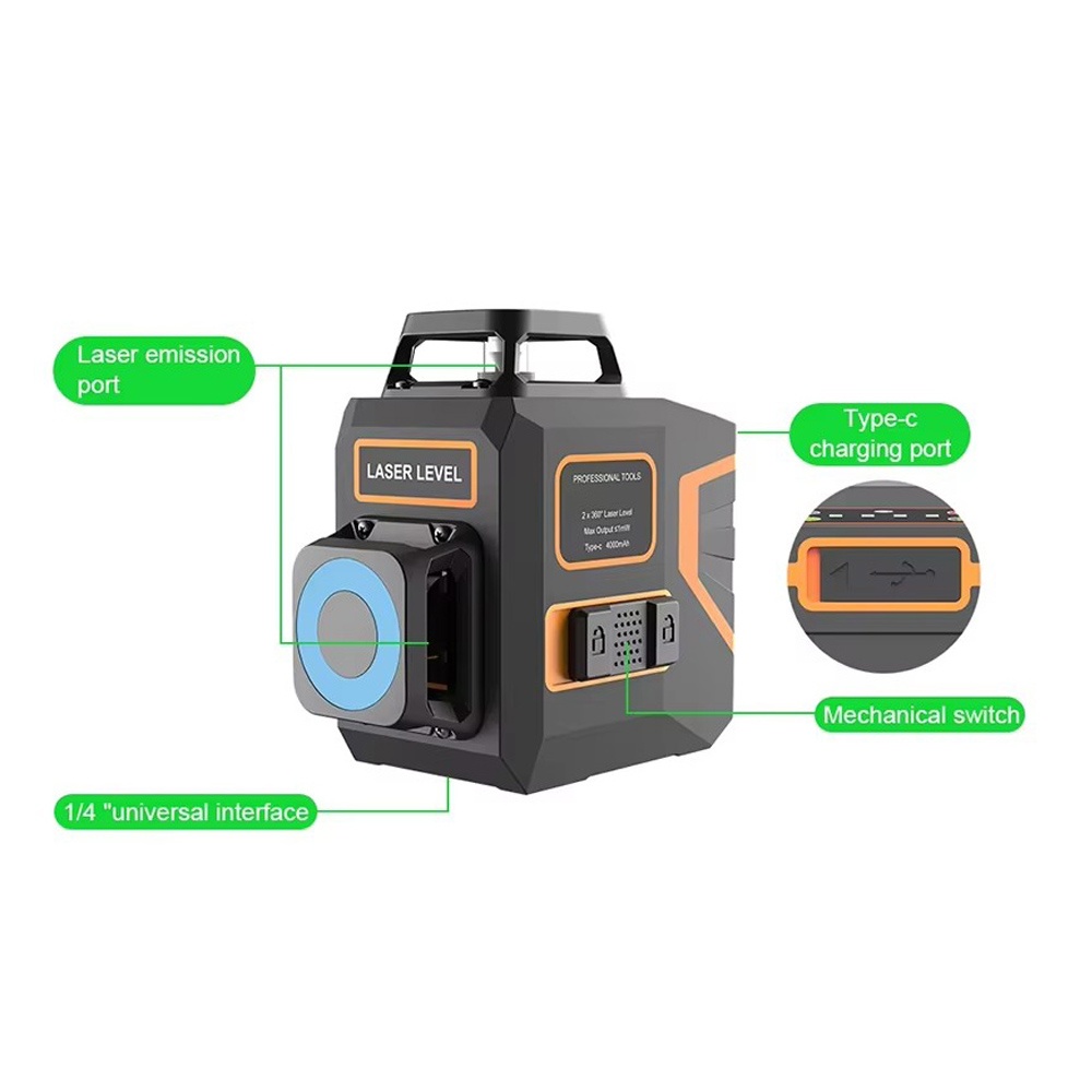 Two 360° Laser Line Level